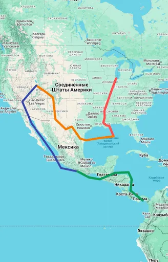 Схема: Переднесрединный геомеридиан